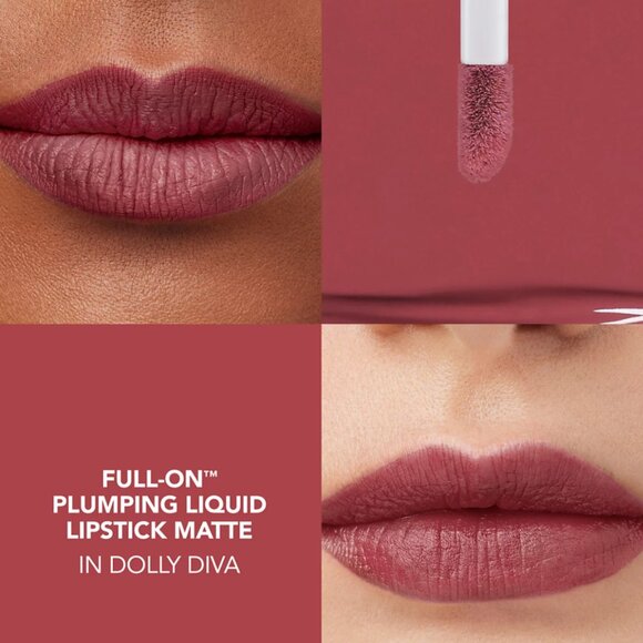 BUXOM FULL-ON PLUMPING LIQUID MATTE LIPSTICK ~ DOLLY DIVA (MAUVE) 3.5ml NIB/Seal - Picture 7 of 16